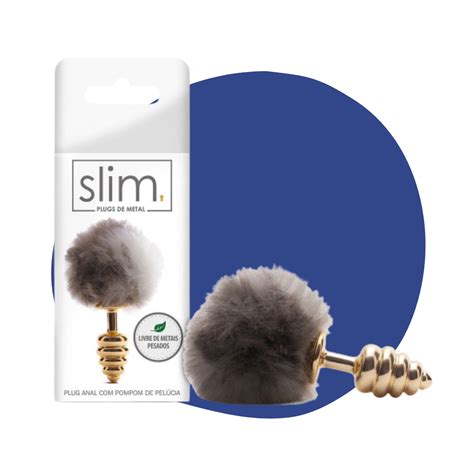 Comprar Plug Anal Metal Rabo Pompom Linha Slim Sexy Fantasy A