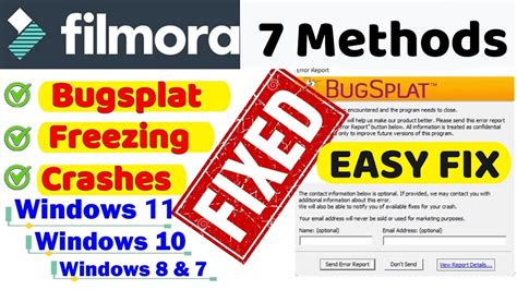 How To Fix Filmora Bugsplat Error On Windows Tips Tricks With