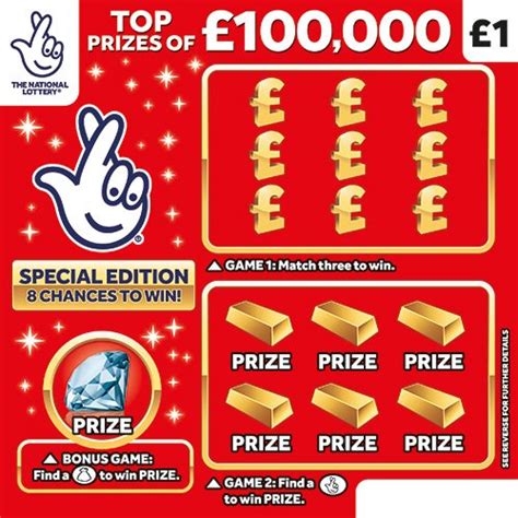 £100,000 Red (2023) Scratchcard - Lotto Scratchcards