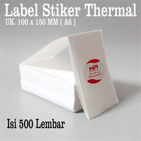 Jual Label Stiker Thermal A6 100 X 150 Mm Kertas Label Barcode