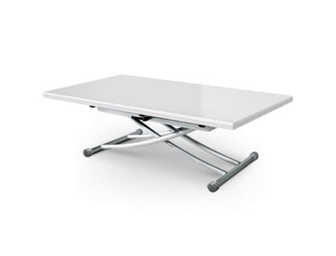 Table Basse Relevable Carrera Xl Blanc Laqu Menzzo B Xlblanc Pas