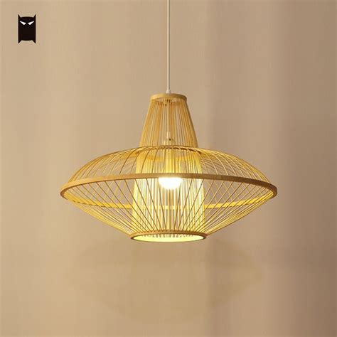 Bamboo Wicker Rattan Pendant Light Fixture