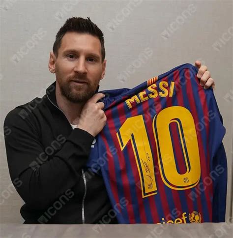 Lionel Messi Official Fc Barcelona Back Signed And Framed 2018 19 Home Shirt £201499 Picclick Uk