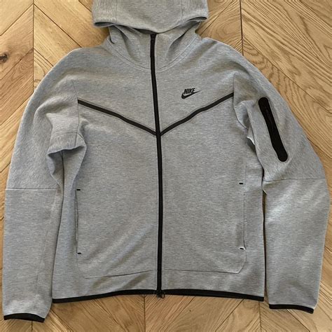 Nike Tech Fleece Hoodie Grey - Medium. - Depop