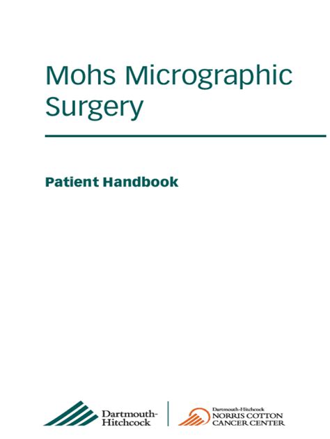 Fillable Online Mohs Micrographic Surgery Patient Handbook Fax Email