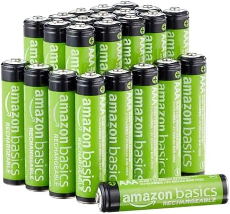 Amazon Basics Paquete de 24 baterías Recargables AAA Performance 800