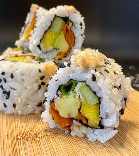 Tropical Crunch Uramaki Vegan Sushi Roll Pebbles And Toast