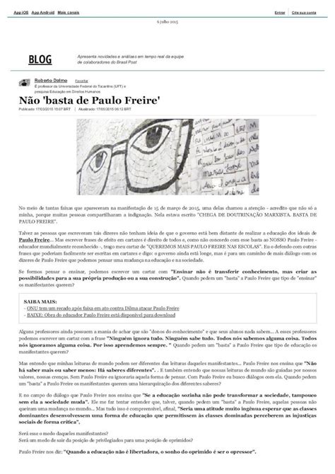 PDF Não Basta de Paulo Freire Roberto Dalmo DOKUMEN TIPS