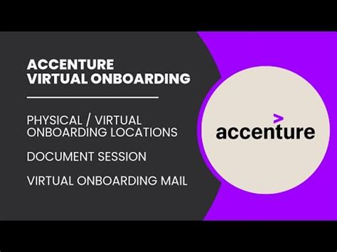 Accenture Virtual Onboarding Update Physical Virtual Onboarding