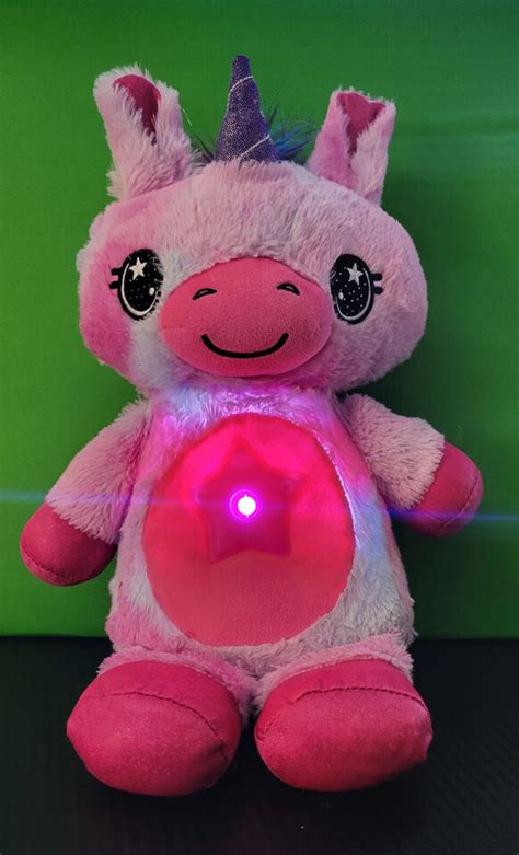 Star Belly Dream Lites Shimmering Pink Unicorn Stuffed Plush Night