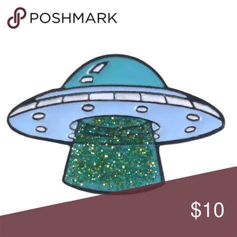 Extraterrestrial Enamel Pin Ufo Alert Accessories Unidentified Flying