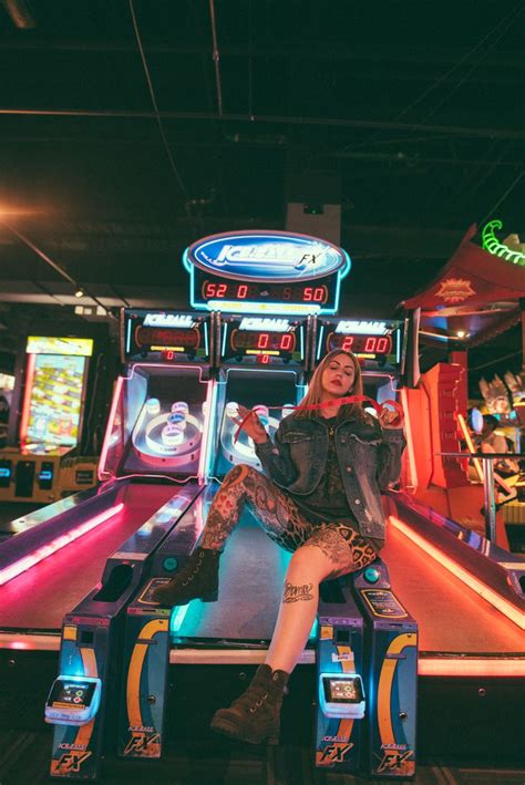 Arcade Photoshoot Vintage Photoshoot Neon Photoshoot Fun Photoshoot