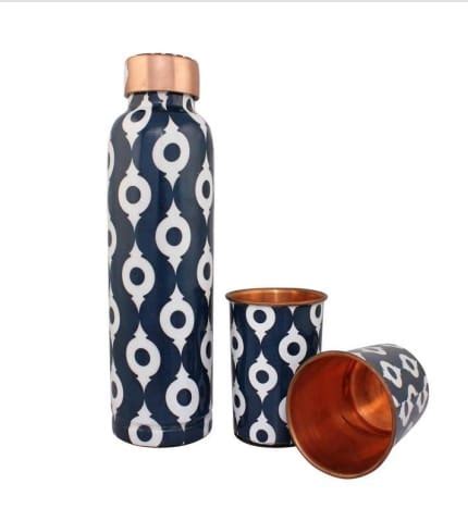 Pure Copper Water Bottle 1 Liter Leakpro of Standard Design with Tamba ...