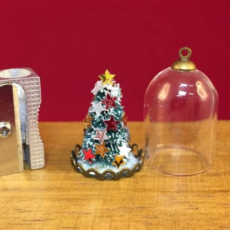 Dolls house decoration miniature Christmas decorations glass | Etsy ...