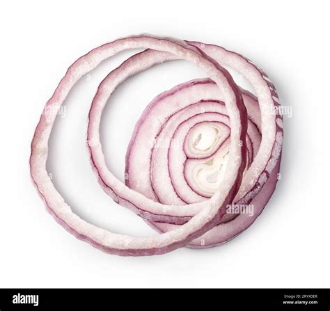 Sliced Red Onion Ring Stock Photo Alamy