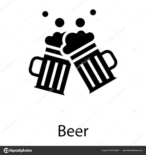 Beer Mugs Vector Solid Design Stock Vector by ©vectorspoint 282746264