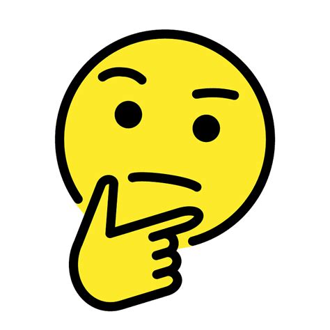 Hard Thinking Face Emoji Transparent Png 640x480 Free Download