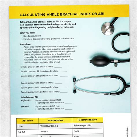 Calculating Ankle Brachial Index