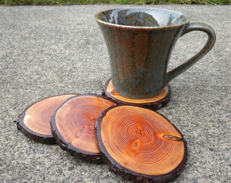 Pacific Northwest Wood Coaster Set 4 Etsy