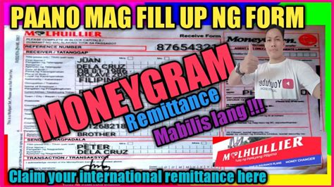 HOW TO FILL OUT FORM MONEYGRAM INTERNATIONAL REMITTANCE YouTube