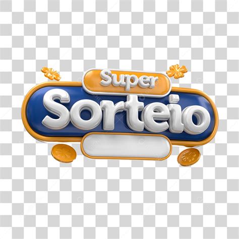 Super Sorteio Selo 3d Azul Para Composição Png Transparente Download