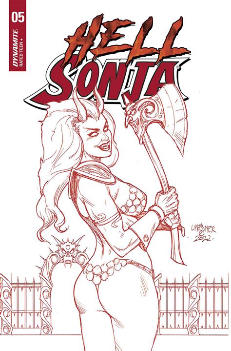 Hell Sonja 5 Cover Q Incentive Joseph Michael Linsner Fiery Red Virgin