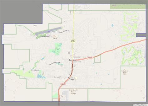 Map of Payson town, Arizona - Thong Thai Real