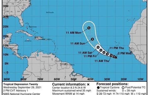 Se forma la depresión tropical 20 en el Atlántico y hoy mismo será