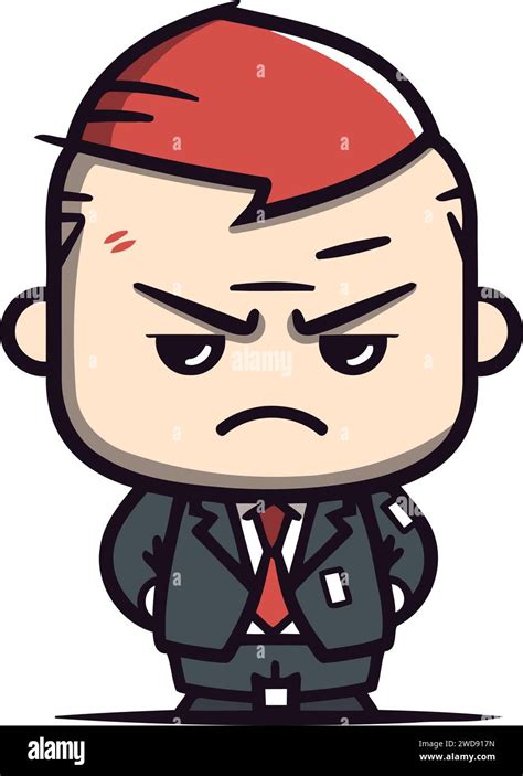 Angry boss Cartoon Vector Illustration Stock Vector Image & Art - Alamy