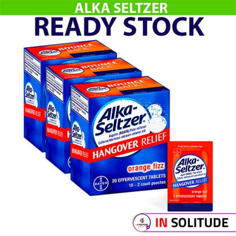 Jual Alka Seltzer Hangover Relief Orange Fizz Headache Body Fatigue