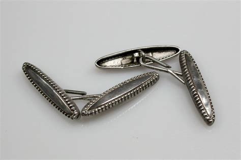 Vintage Sterling Silver Ladies Cufflinks / Cuff Links Retro