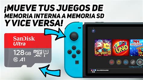 Nintendo Switch MUEVE Tus Juegos A Memoria SD SIN Descargarlos Otra