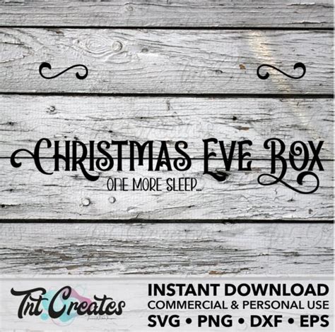 Christmas Eve Crate Box SVG