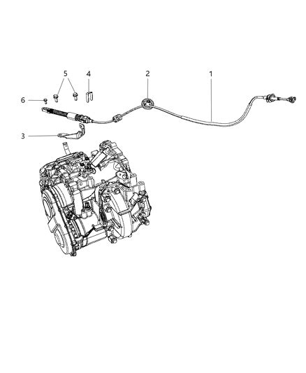 Gearshift Lever Cable And Bracket 2012 Chrysler Town Country