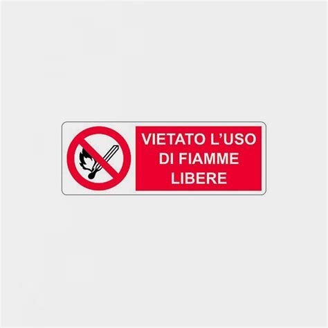 Cartello Autoadesivo EasyFix Vietato Usare Fiamme Libere EN ISO 7010