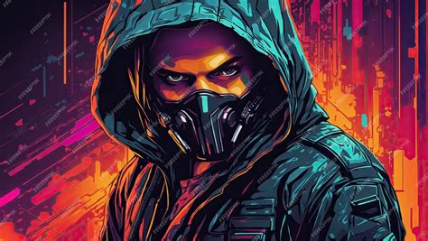 Premium AI Image | Cyberpunk Hacker Vector Illustration