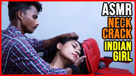 Asmr Barber 🔴 Head Massage By Master Cracker On Indian Girl 🔴 Neck And