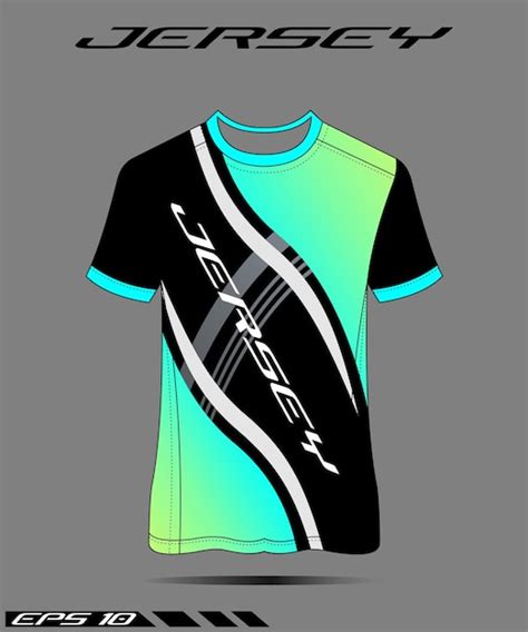 Premium Vector Blue And Green Gradient Sport Jersey