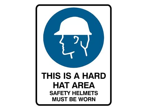 This Is A Hard Hat Area Safety Helmets Must Be Worn Sign Vector PNG ...