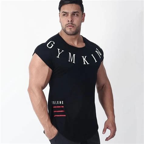 Men Fashion Cotton Gyms Fitness Workout Tshirt Em Moda Masculina