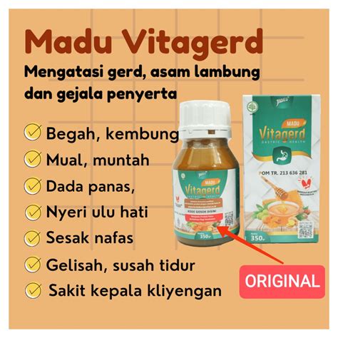 Jual VITAGERD Madu Herbal Obat GERD Dan Asam Lambung Original Asli Ori