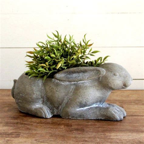 Rabbit Planter Rustic Farmhouse Table Farmhouse Easter Decor Farmhouse Decor Living Room