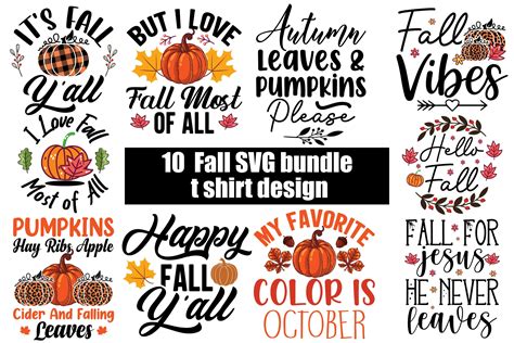 Fall Pumpkin SVG T Shirt Design Bundle Graphic by almamun2248 ...