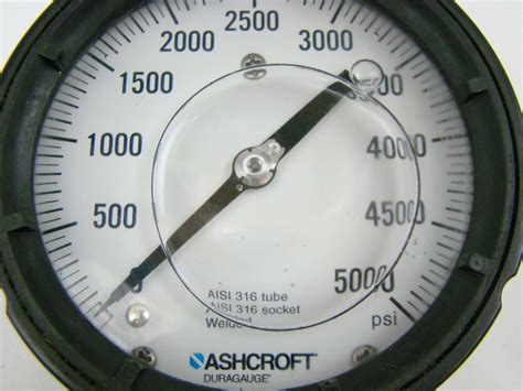 Ashcroft 5000 PSI Pressure Gauge Tube And Socket AISI 316 Welded