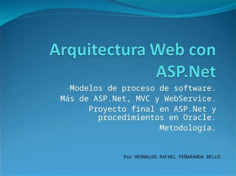 PPT Modelos de proceso de software Más de ASP Net MVC y