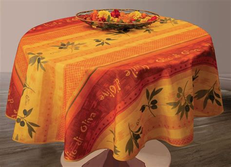 Nappe Anti Taches Olivo Rouge Ovale X Cm Le Linge De Jules