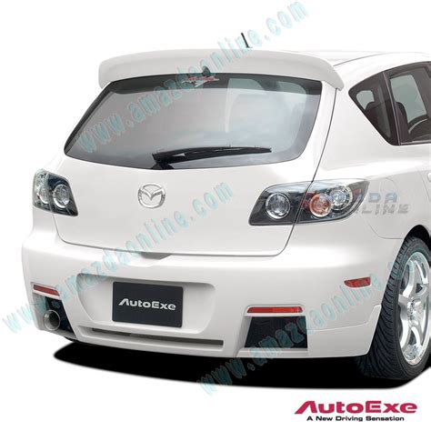 AutoExe Rear Bumper Cover Aero Kit Fits 03 09 Mazda3 BK A Mazda