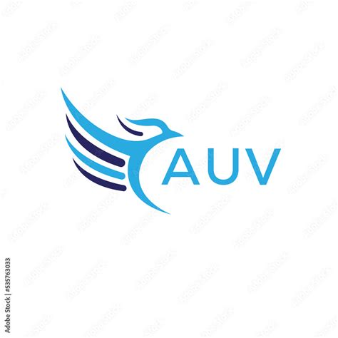 AUV Letter logo black background .AUV technology logo design vector ...