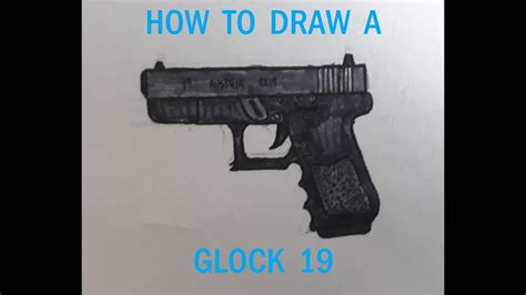 how to draw a glock 19 - animeGlowArtDrawingToga