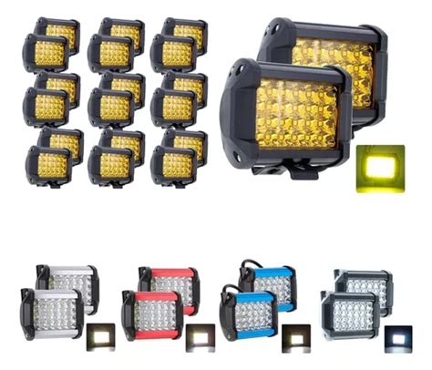 10 Par Faros 24 Led Auxiliar Dually Con Estrobo 4x4 72w Envío gratis